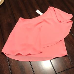 Electric Pink One Shoulder Banana Republic Top